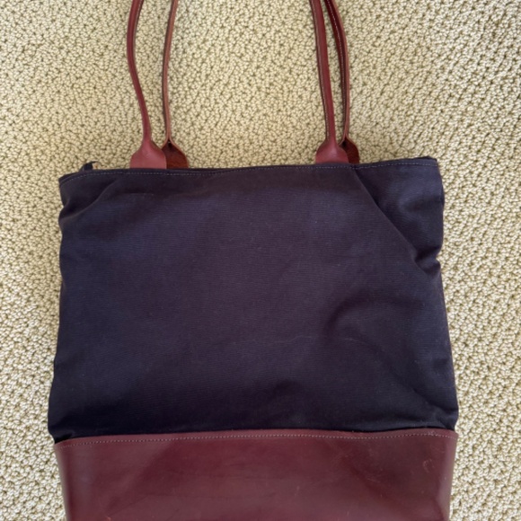 R. Riveter American Handmade Canvas and Leather Tote Bag - Picture 3 of 11